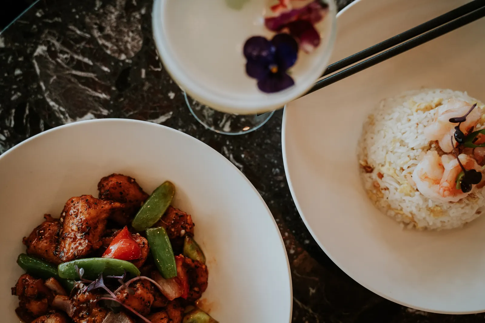 Chinese sharing plates served at Lulu Wild, Birmingham